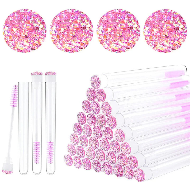 Disposable Mascara Wands Tube Reusable Dust-proof Eyelash Brush Storage