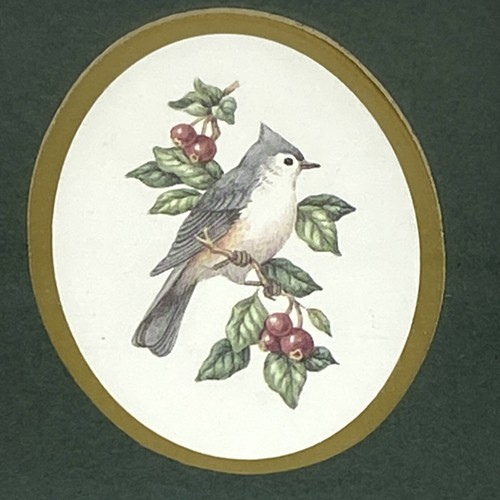 Vintage 1994 Bird Print Feathered Friends Kathy Seek Heartfelt Collection 10 x 4 - Imagen 2 de 10