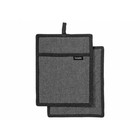 Ladelle Eco Recycled Charcoal Pot Holders Set of 2 for Hot Oven