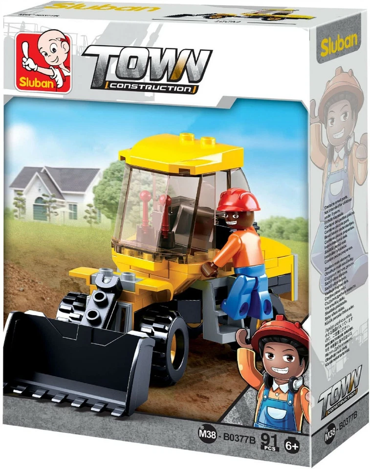SLUBAN TOWN CONSTRUCTION SMALL FORKLIFT TRUCK 91PCS M38-B0377B - Image 3 of 3