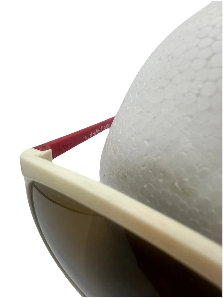 GAFAS DE SOL VUARNET 2084 PX 2000 LENTES DE CRISTAL VINTAGE AÑOS 90 Francia Raras Blanco y Rojo Foto 3 de 4