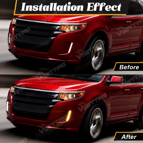 Luz antiniebla LED delantera DRL con intermitente para Ford Edge 2009-2014 - Imagen 8 de 9