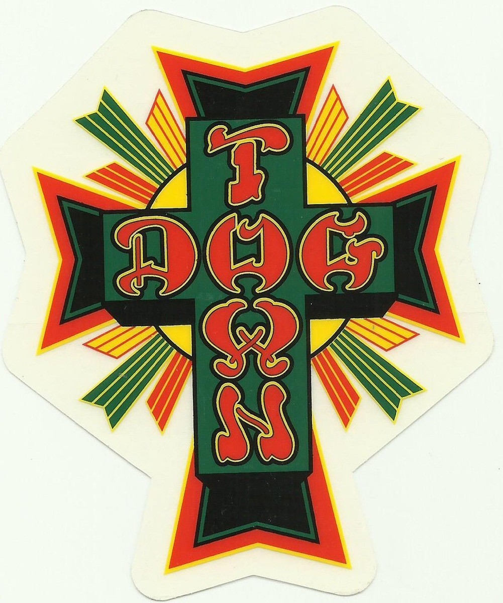 DOG TOWN Skateboard Sticker - Cross - DogTown - Old School