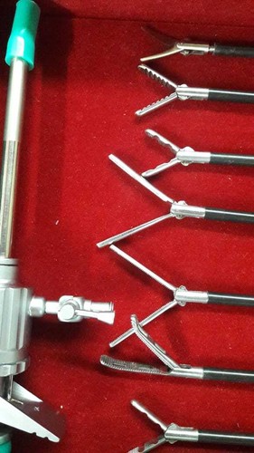 21 Pcs Laparoscopic Automatic Handle Grasper Trocar Reducer Forceps Instruments - Bild 3 von 8