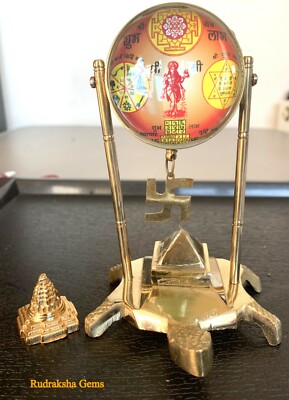 3D ASHTADHATU MERU 3 PLATES 91 PIRAMID YANTRA VASTU HOUSE ENERGY BALANCE MAGICAL