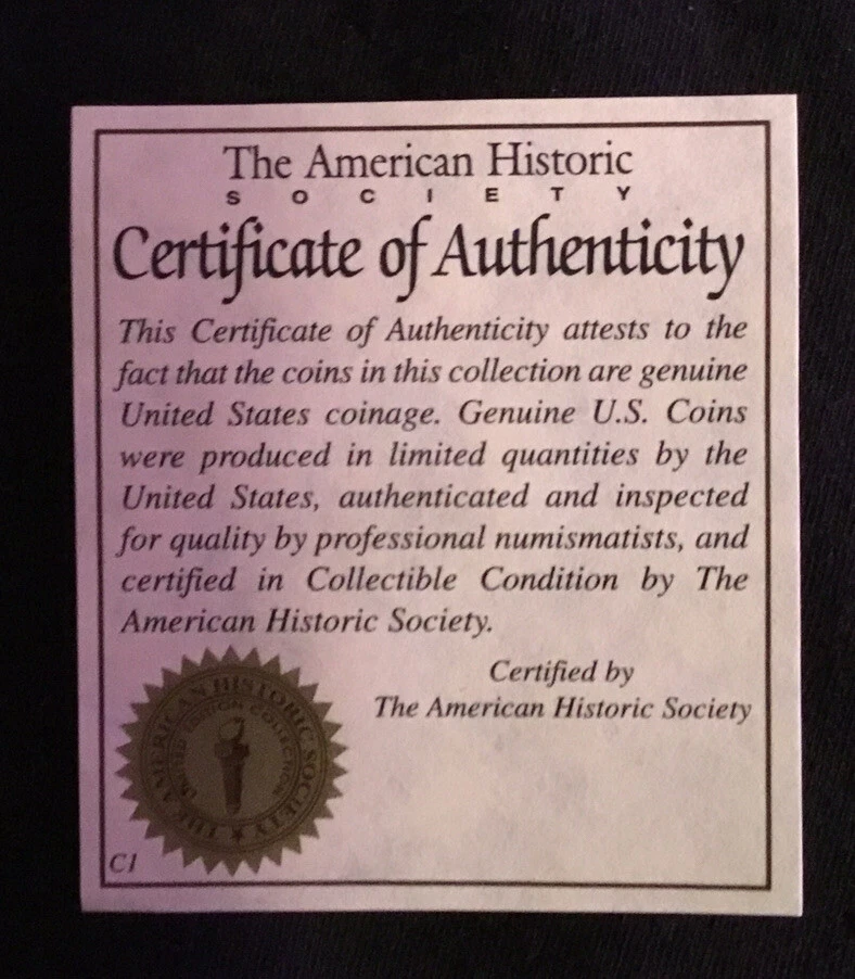 American Historical Society Colorized State Quarters. Massachusetts. Used - Image 3 of 3