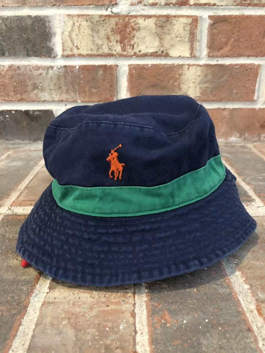 New S M Polo Ralph Lauren Reversible Plaid Bucket Patchwork Safari
