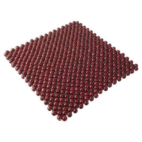 Handmade Wooden Bead Mat Ergonomic Seat Cushion Support 16Inch Square Cushion - Bild 2 von 11