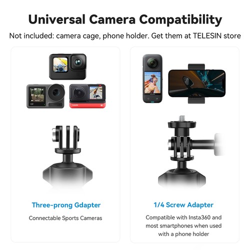Cycling Motorcycle Clip Super Clamp Bracket For GoPro/DJI OSMO Action/ Insta360 - Afbeelding 3 van 8