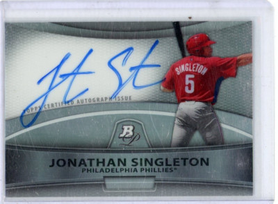 Jonathan Singleton 2010 Bowman Platinum Auto Refractor Phillies