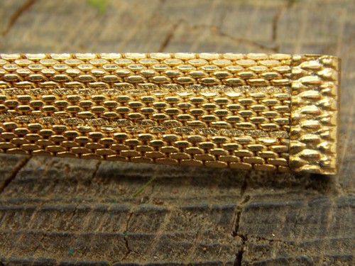 Swank USA Vintage NOS Watch Band Sliding Clasp Gold Filled Ladies 10mm Bracelet - Picture 3 of 6