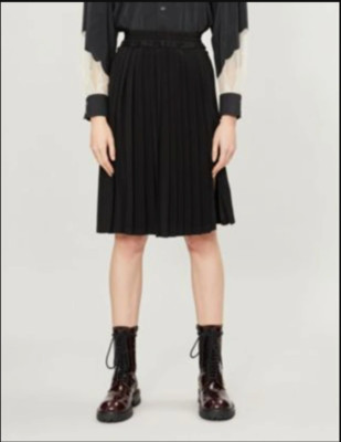 Zadig and Voltaire July Crepe Skirt In Black Size 40 Retail $250 Pockets