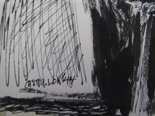 FEDERICO CASTELLON Signed Unframed Ink on Paper Study of 2 NUDES - Picture 3 of 8