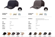 Flexfit 110M by Yupoong Mesh Baseball Cap Plain Blank Hat Curved Visor