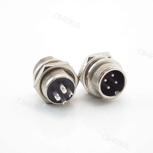 GX12 2/3/4/5/6Pin Aviation Plug Male Female 12mm Panel Metal Connector Nut CB4 - Picture 4 of 11
