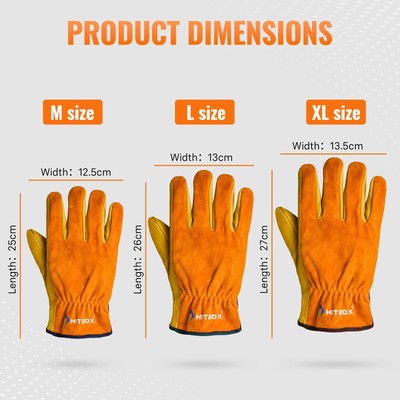 Gardening Gloves Men Women Leather Tough Thorn Proof Safety Work Outdoor Gloves