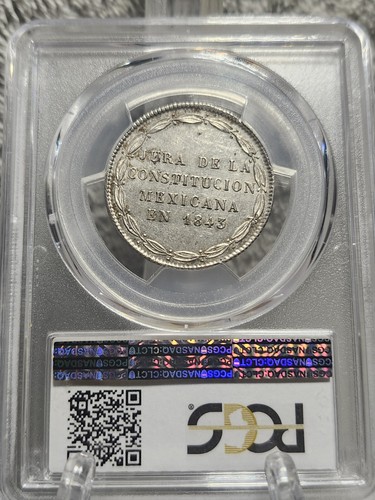 Mexico Silver Medal 1843 Oath to the Constitution PCGS AU53 Grove 85a Nice! - Picture 4 of 4