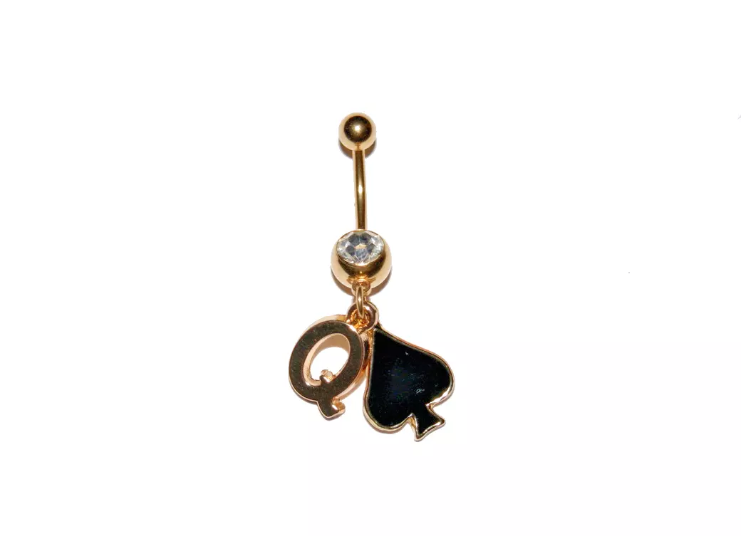 Queen of hotsell spades belly ring