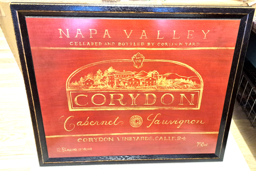NAPA VALLEY Wine CORYDON Wall Garage SIGN Decoration WOOD 22X18inch 56x46cm - Foto 1 di 8