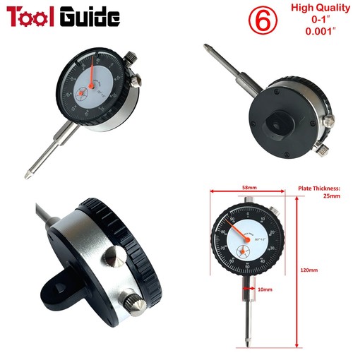 0-0.8-10-25 mm 0-1" Dial Test Indicator Precision Oscillation Lathe DTI Gauge - Picture 15 of 15