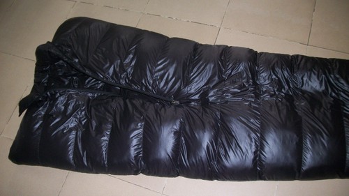 Shiny gloss wetlook nylon mermaid sleeping bag down mummy sleeping bags warm new - Picture 5 of 12