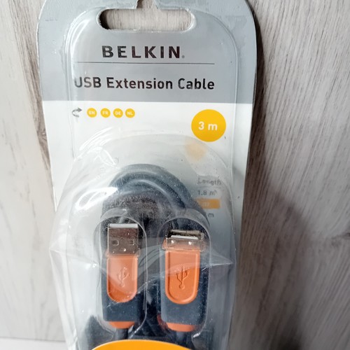 BELKIN USB A EXTENSION CABLE 3M - NEW IN BOX - RARE RETRO - Picture 3 of 6