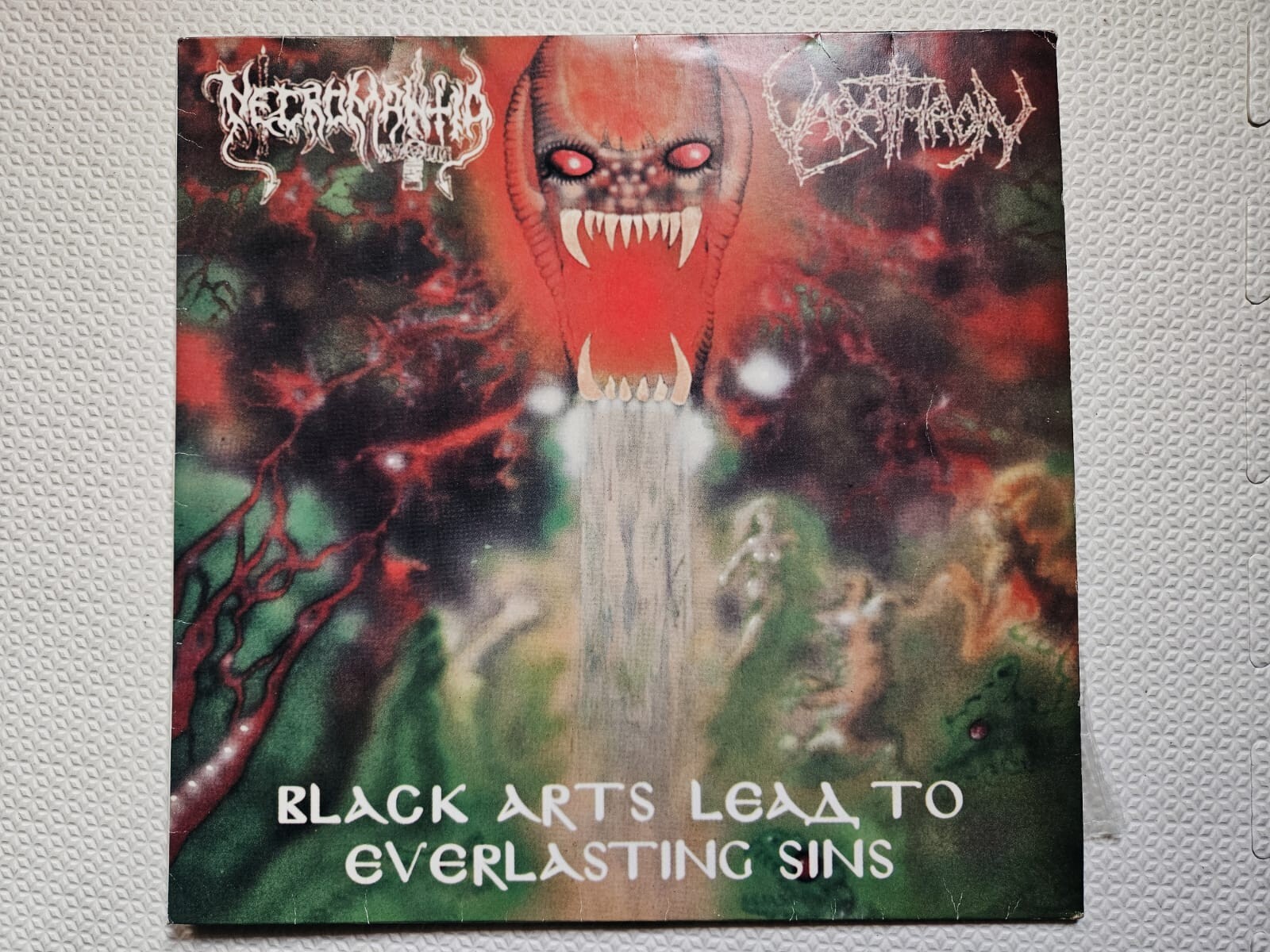 Necromantia / Varathron ‎- Black Arts Lead To Everlasting Sins Vinyl ...