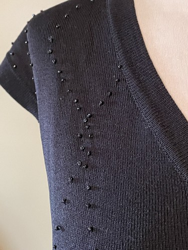 Beautiful FINITY Black Beaded Women's Size 2X RAYON NYLON. New W/tags. - Picture 4 of 15