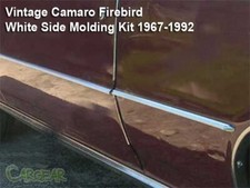 Vintage Body Side Molding Trim Camaro Firebird 67-92 58 Wwhite Rubber Insert