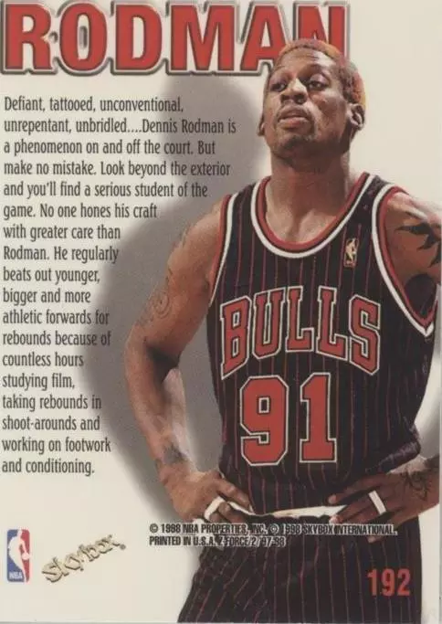 1997-98 Skybox Z-Force - Dennis Rodman #192