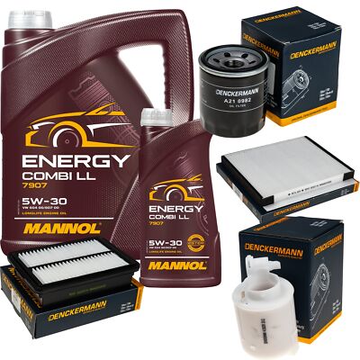 DENCKERMANN Inspektionspaket MANNOL Combi LL 5W-30 6L für KIA Proceed 1.0 T-GDi