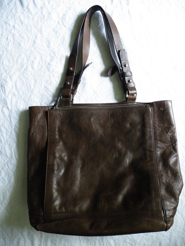 MARC O'POLO HANDTASCHE SCHULTERTASCHE braun Leder kurzer Riemen