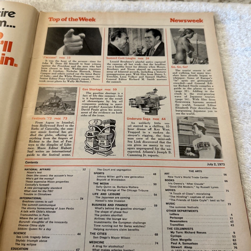 Винтажный журнал Newsweek 2 июля 1973 The Accuser - Изображение 2 из 4