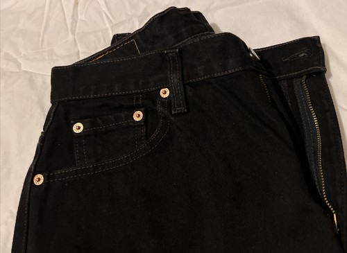Levi's Strauss Co 550 Jeans Black Relaxed Fit Tapered Leg Size 12 Reg S - Picture 7 of 10