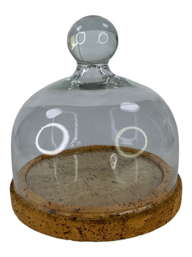 Cake Pie or Collectable Holder With Top Cork Base & Bottom Plate - Picture 5 of 6