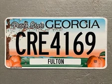 GEORGIA LICENSE PLATE PEACH STATE 🍑 RANDOM LETTERS/NUMBERS/COUNTIES NICE!  SALE