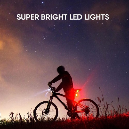 Super Bright Bike Light Set, USB Rechargeable Bicycle Lights, IPX4 Waterproof - Picture 10 of 13