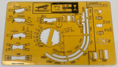 FLEISCHMANN HO normographe pour plans de réseau voies HO # 88