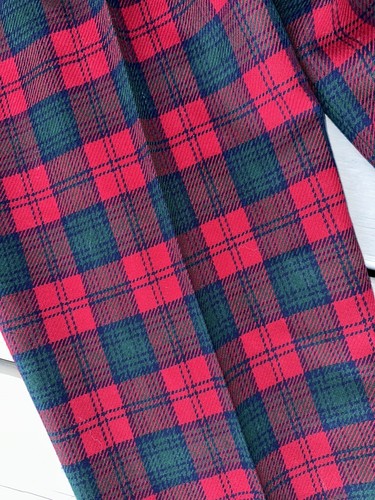 Pantaloni vintage Pendleton rosso verde a quadretti lana di Natale 31x32 - Foto 7 di 8