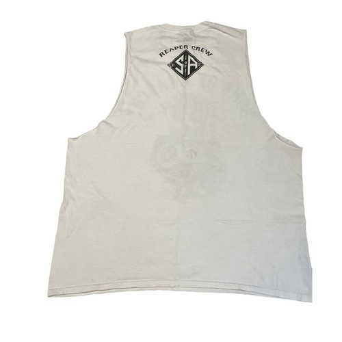 SONS OF ANARCHY ROAD GEAR REAPER PRINT WHITE TANK TOP MENS SIZE XL B1 - Picture 2 of 10