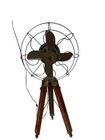 Vintage Wooden Tripod Fan Adjustable Antique Design Perfect Christmas Gift Decor