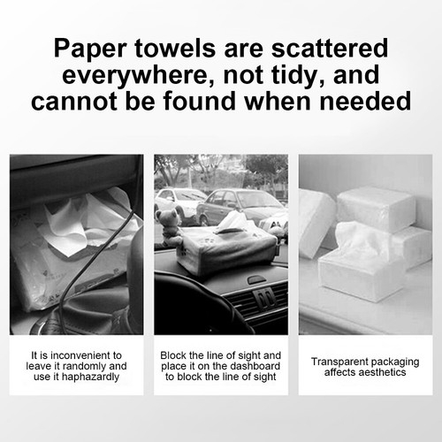 1PC Car Tissue Holder Sun Visor Napkin Holder PU Leather Back Seat Tissue Holder - Picture 4 of 29