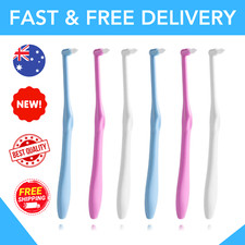 6 x Compact Tuft Single Toothbrush Optimal For Precision Cleaning AU Stock