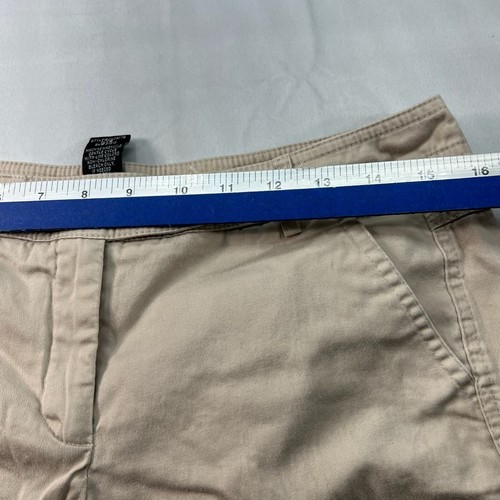 AB Studio Bermuda Shorts Womens Size 4 Tan Pockets Stretch - Picture 6 of 7