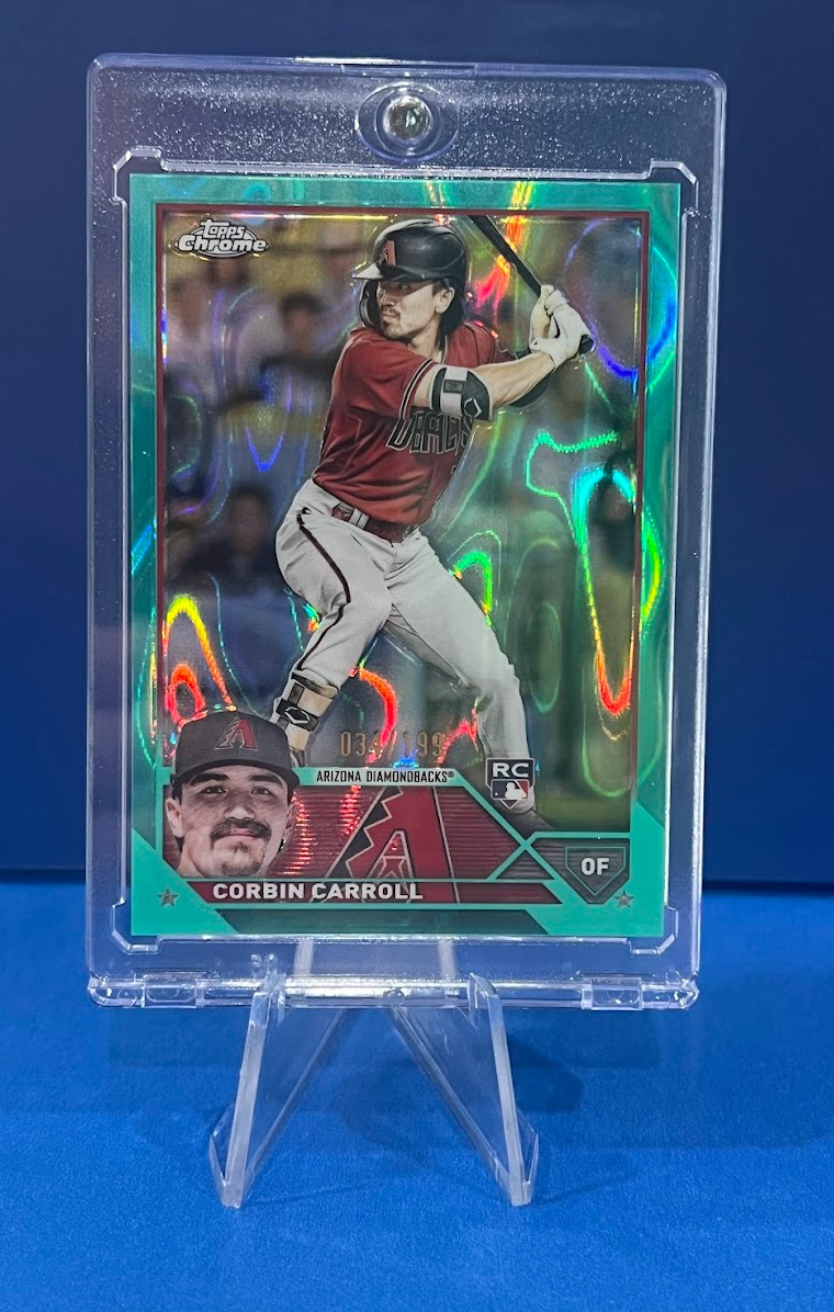 2023 Topps Chrome - Corbin Carroll #95 Aqua Lava Refractor /199 (RC)