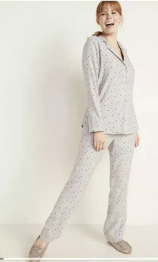 Patterned flannel online pajama set