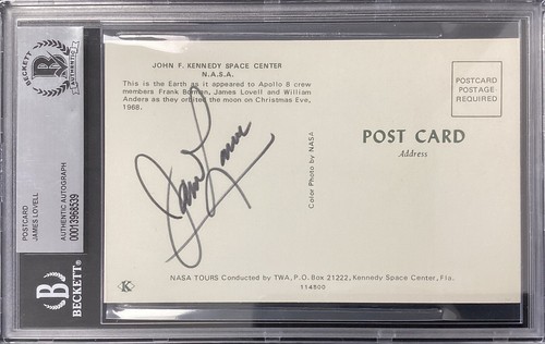 James Lovell Signed Postcard NASA Apollo 8 Gemini Space Autograph Vintage BAS - 第 1/3 張圖片