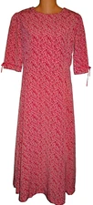 Amish Mennonite Cape Dress 36" Bust / 28.5" Waist Handmade Modest Pink Floral
