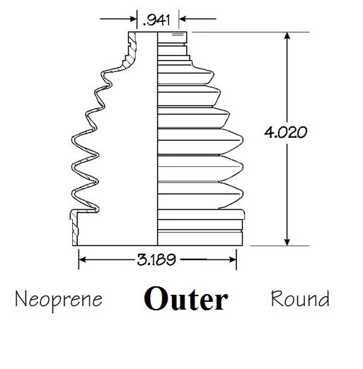 Kit de arranque eje CV delantero interior y exterior para Nissan Sentra con 1,8 L 2000-2006 EMPI Foto 3 de 4