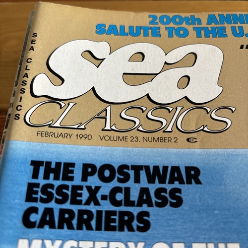 Complete Volume 23 1 - 12 SEA CLASSICS Magazine Key Issue February 1990 Navy - Picture 16 of 17